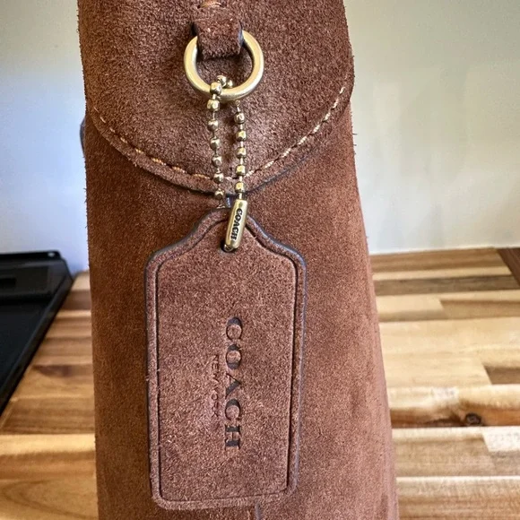 Coach Brown Suede Hobo Bag - Picture 3 of 10